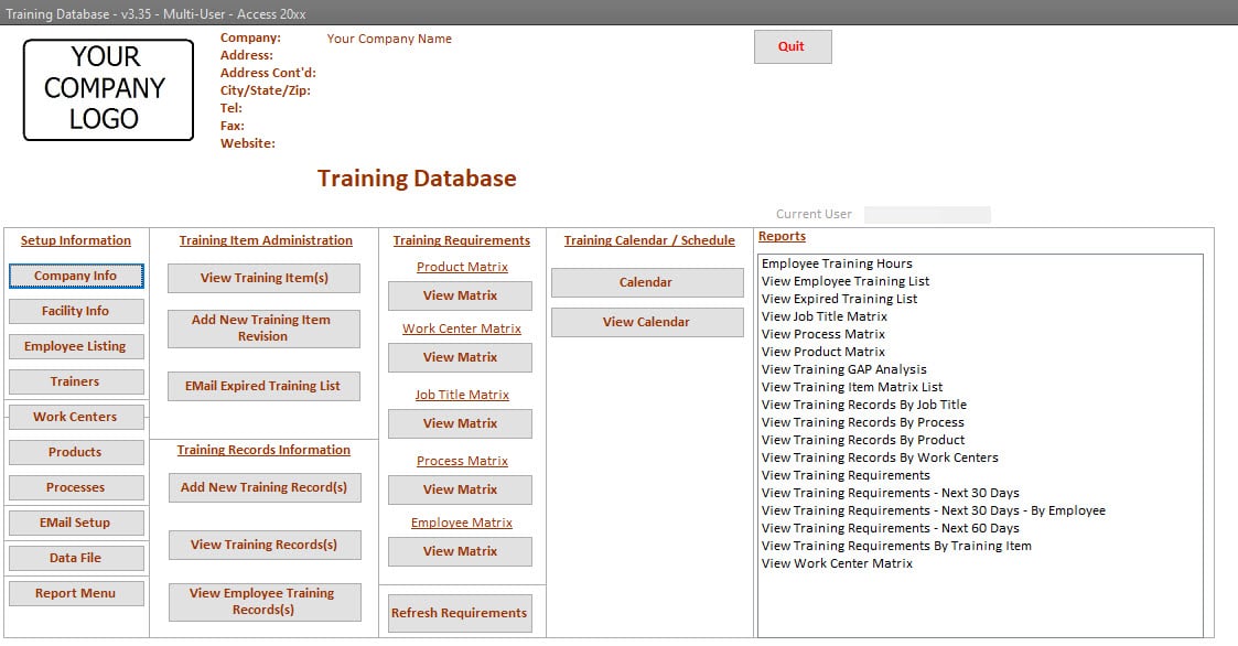 Employee Training Simple Navigation