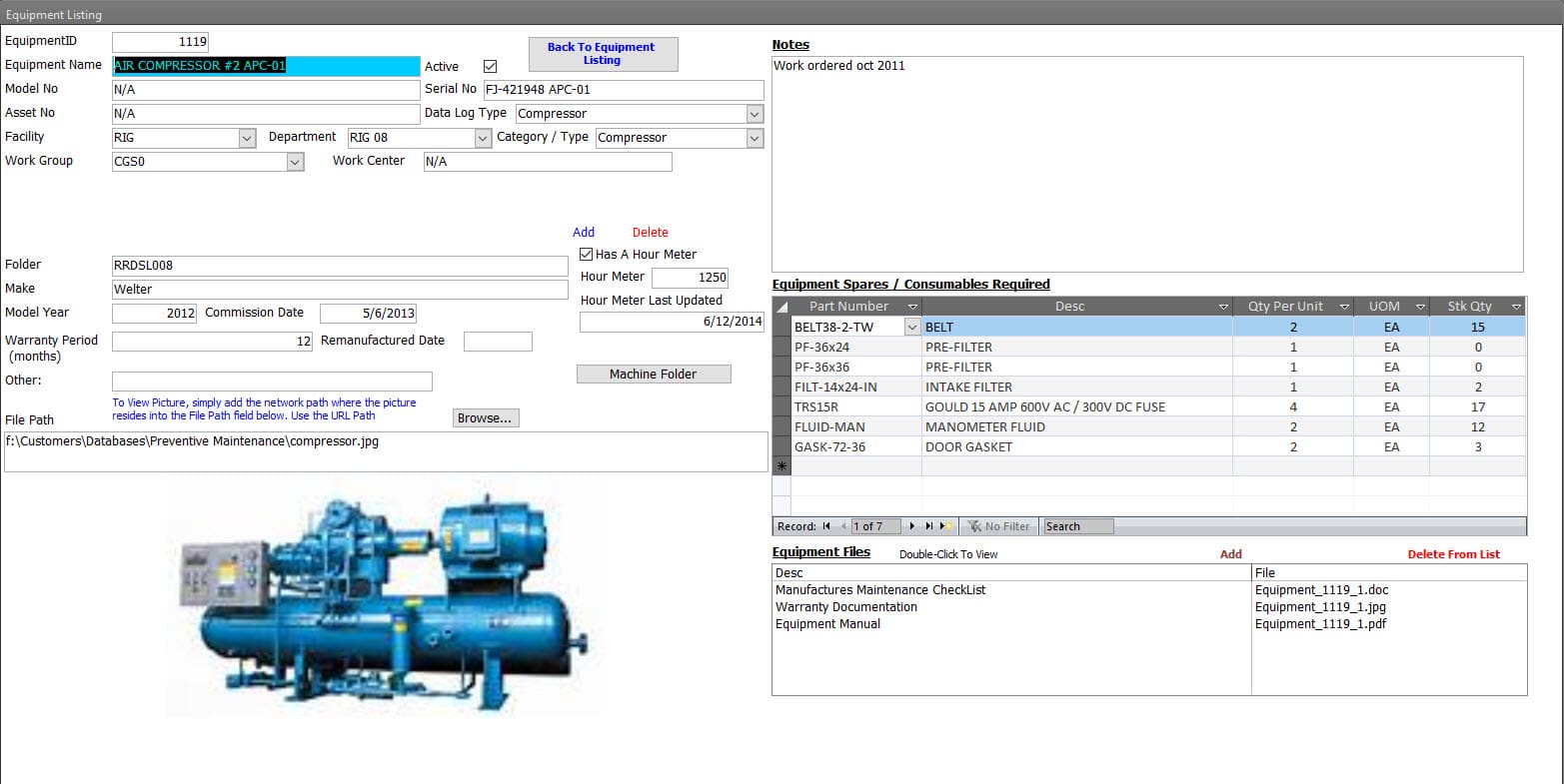 Asset and Equipment Information